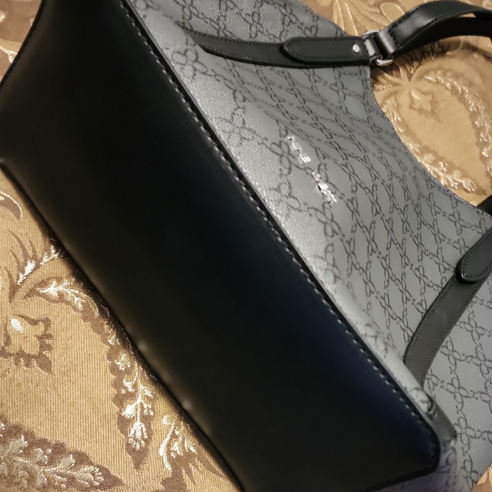 Nine West Black Patterned Tote Bag - Picture 5 of 10